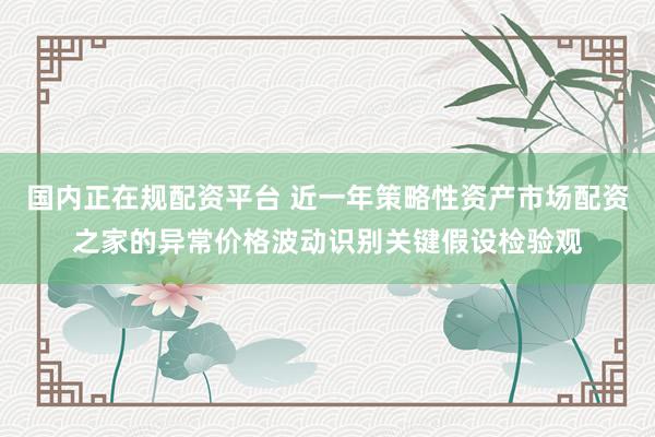 国内正在规配资平台 近一年策略性资产市场配资之家的异常价格波动识别关键假设检验观